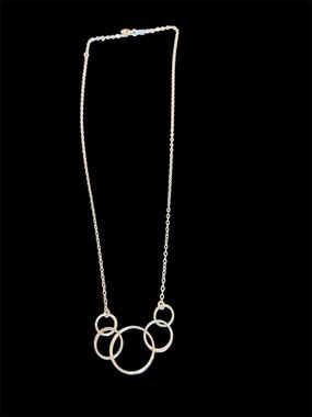 NWOT 50th Birthday Sterling Silver 5 Ring Multi Ring Necklace Women Jewelry